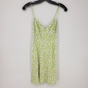 3/$25 Kendall & Kylie Floral Mini Dress XS Sleeveless Sundress Lime Green Pacsun